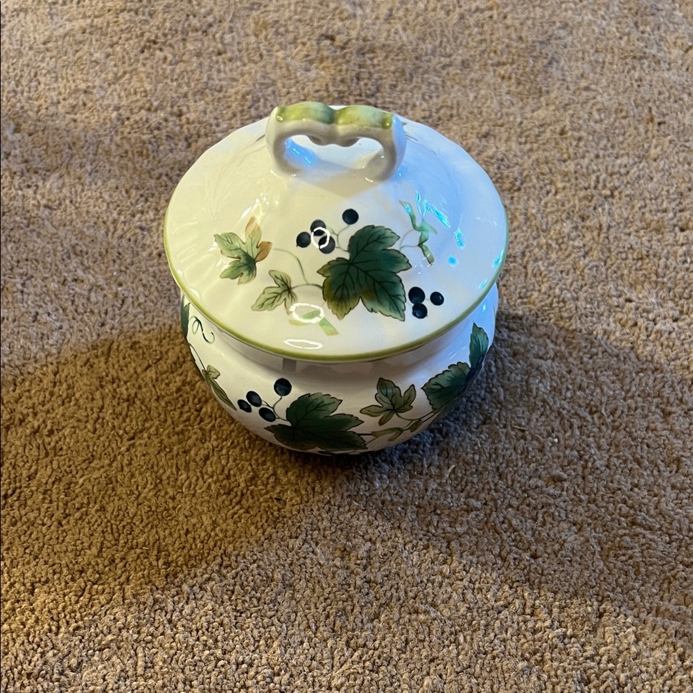 Mikasa Floral Ceramic Jar with Lid